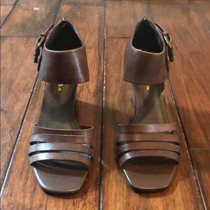 Via Spiga brown wedge sandals -size 7.5
